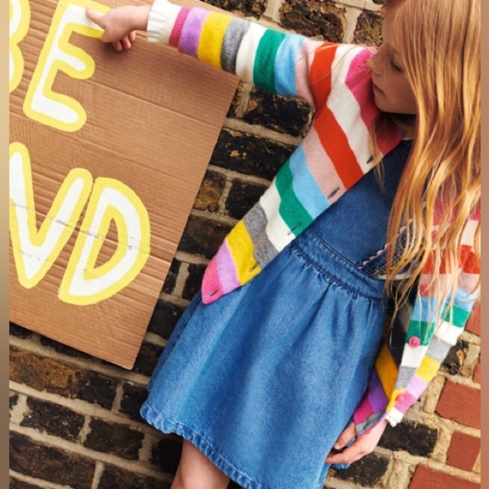 ❌sold ❌Mini Boden Rainbow Stripe Cardigan